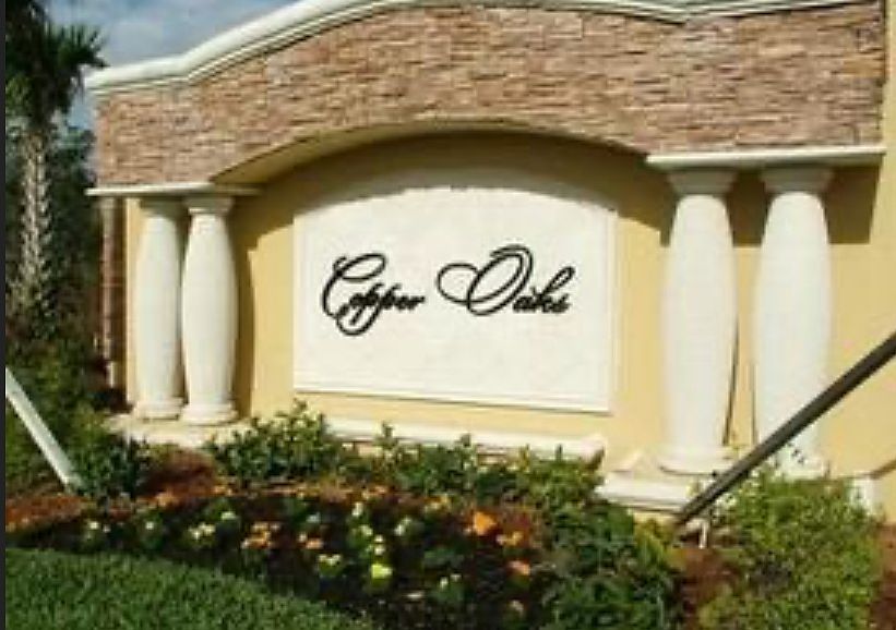 Copper Oaks sign