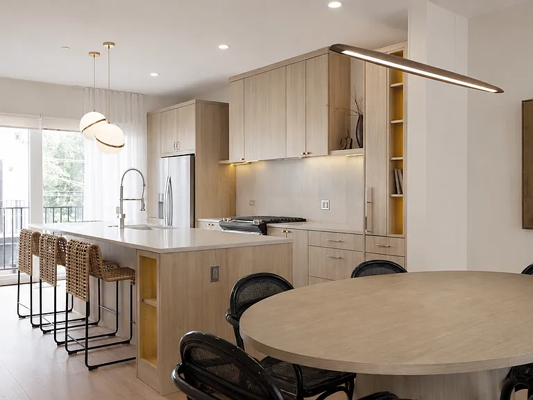 The Grove Luxury Townhome Kitchen and Dining Space