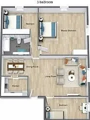 3 Bedroom/ 1 Bathroom Floor Plans 3 Bedroom/ 1 Bathroom Floor Plans