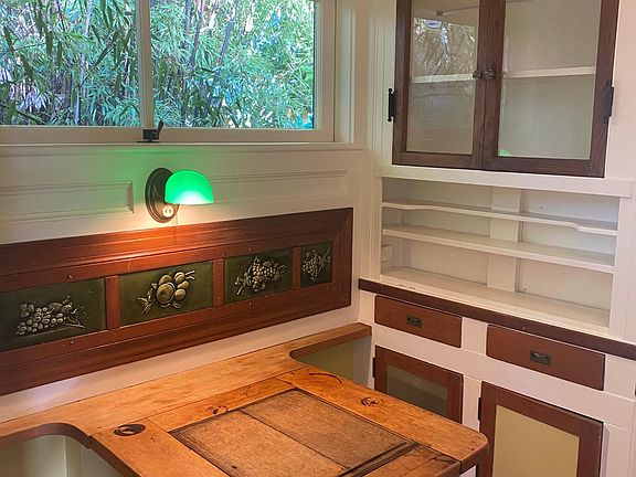 Built in kitchen table.