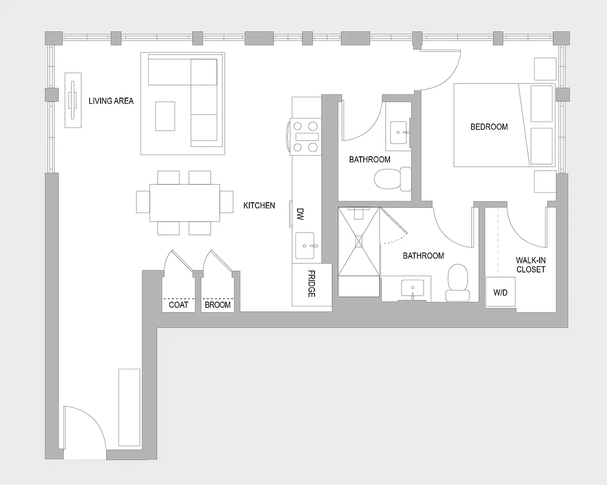 Floor plan 1 BR O