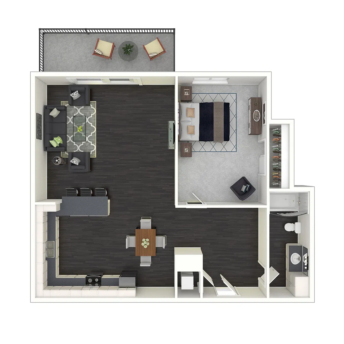 Floor plan 1X1A