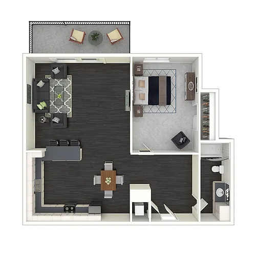 Floor plan 1X1A