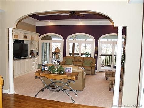 View to living room from entry