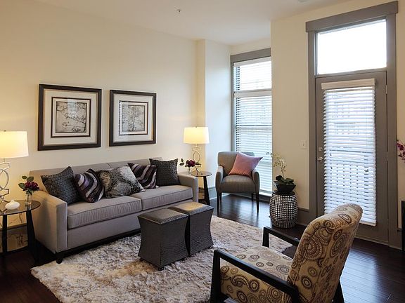 Spacious living room with extra large windows