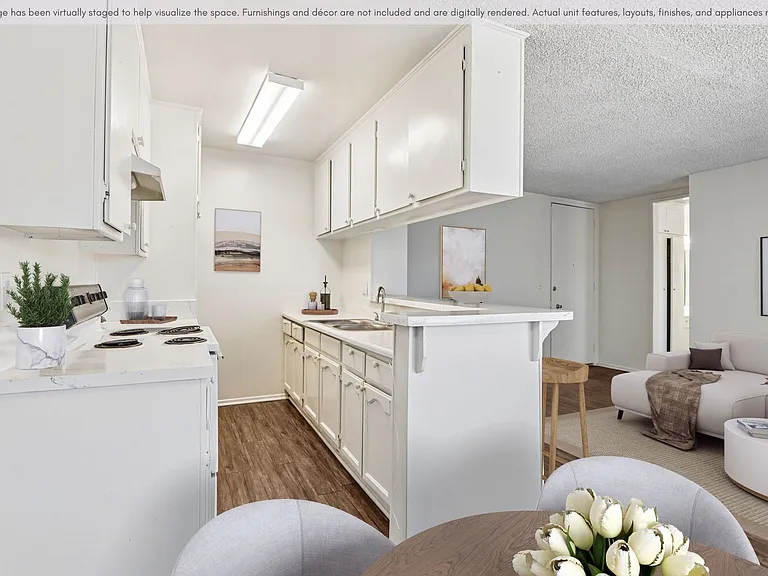 Modern kitchen with plenty of storage.