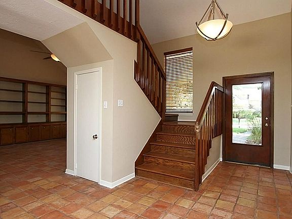 Entrance and staircase as seen from the dining room.