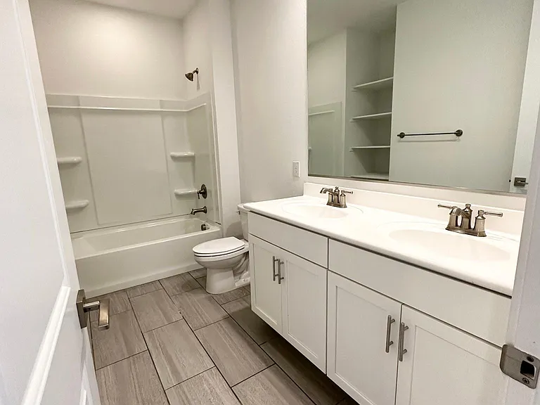 second guest bathroom with duel vanity