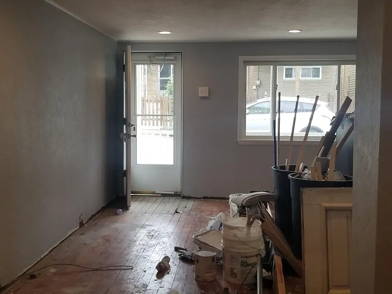 Living room and front door