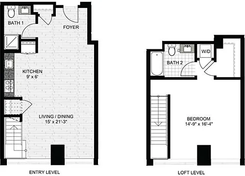 Floor plan 1 Bedroom BB