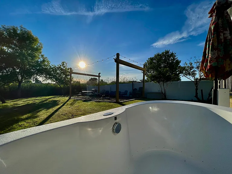 The view from the air jet soaker tub.