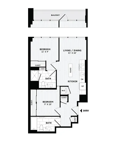 Floor plan C6 - Junior Two Bedroom