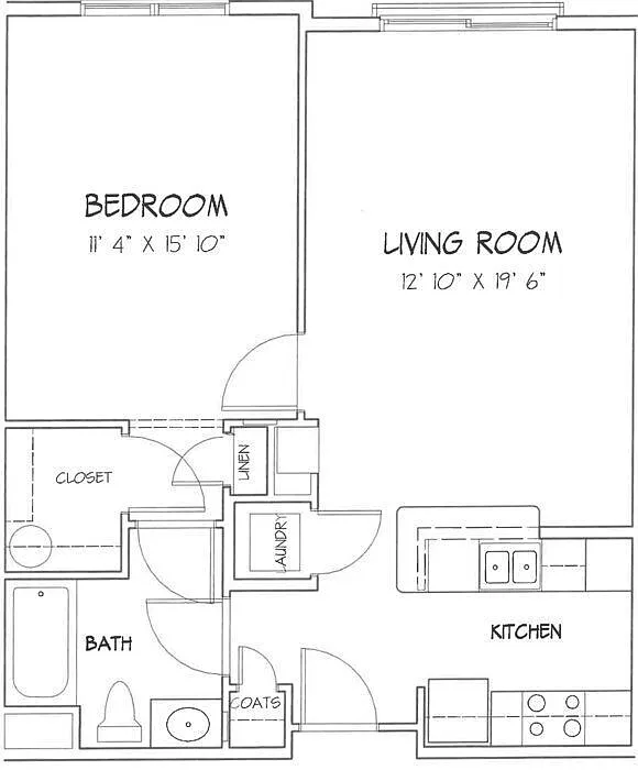 Floor plan 1BR-D