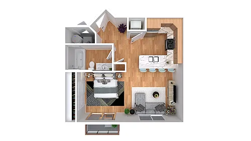 Floor plan Studio B