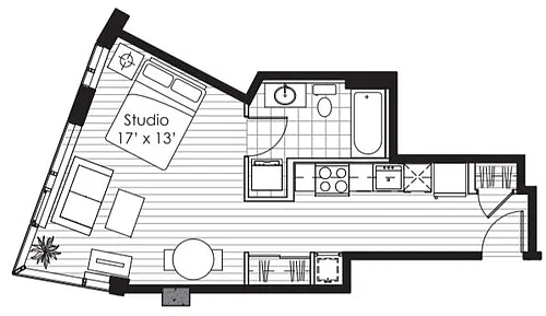 Floor plan Studio D