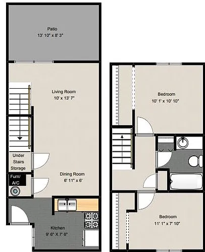 Floor plan 2 Bedroom Floor Plan 3