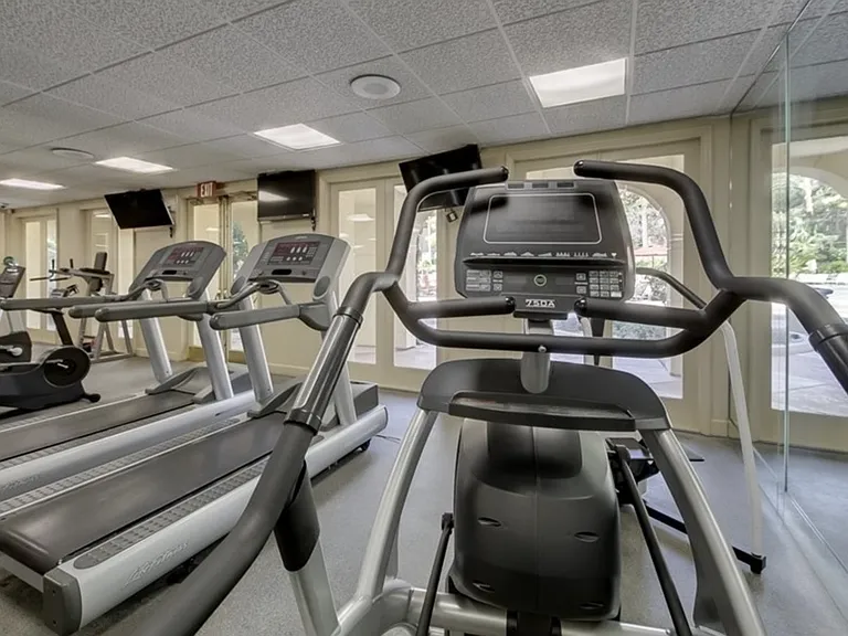 Well equipped fitness center, open 24/7.