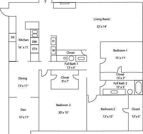 Floor plan of home.