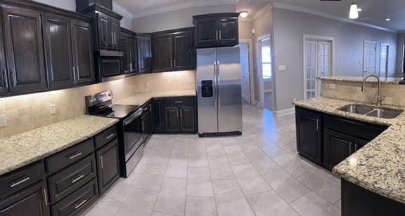 Panoramic view of kitchen