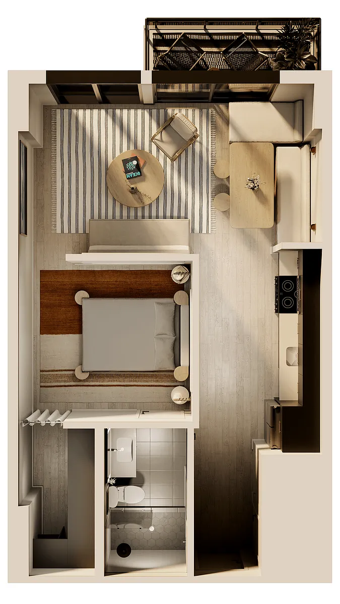 Floor plan Sultans 1 Bedroom