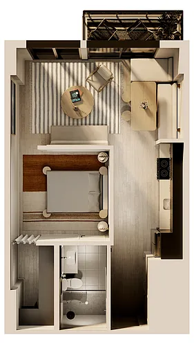 Floor plan Sultans 1 Bedroom