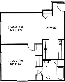Floor plan One Bedroom
