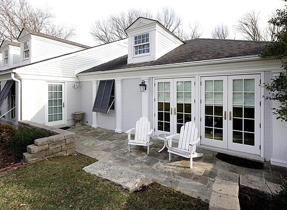 One of two front patios accessible from two front bedrooms