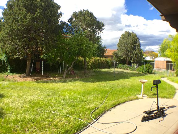 large fenced backyard