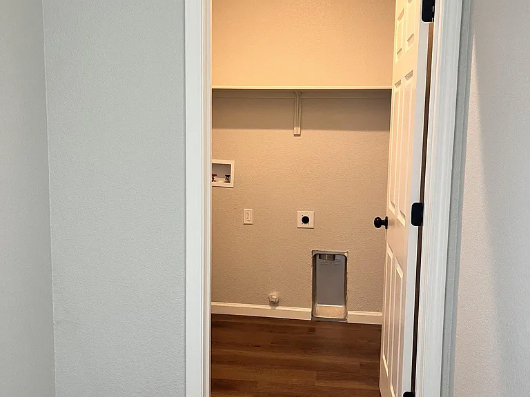laundry room off of the garage entry