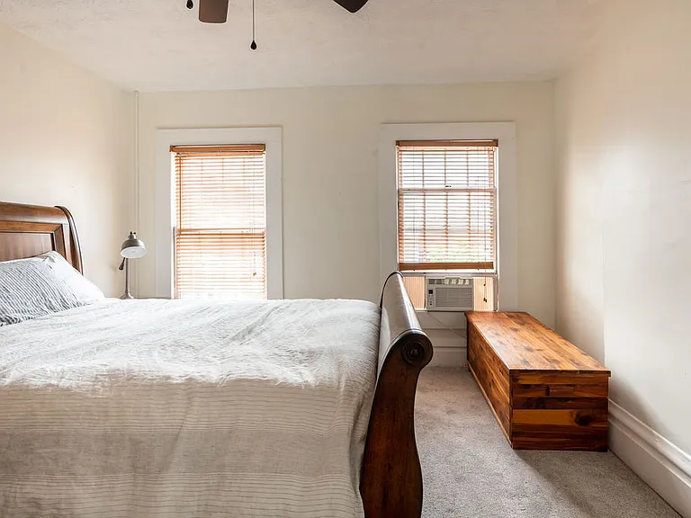 Master bedroom
NOTE: This bed frame stays with the house. Mattress removal is negotiable.

Bed frame has bottom drawers for extra storage space :)
