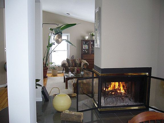 Fireplace to living and dine