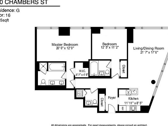 2nd image of 200 Chambers St APT 16G