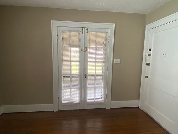 French doors off family room that leads to porch