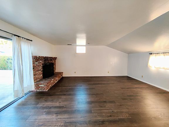 Gathering room with new laminated hardwood floor.