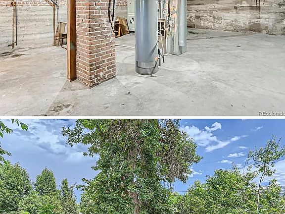 Raw unfinished basement with washer dryer hook-ups and private fenced backyard.