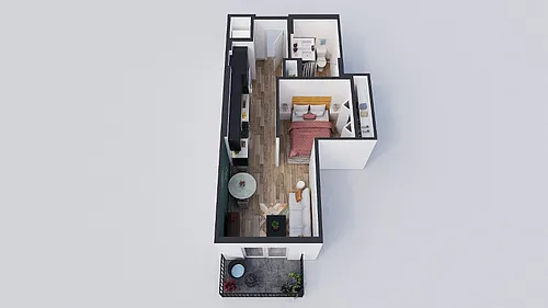 Floor plan Urban 1 Bedroom U1