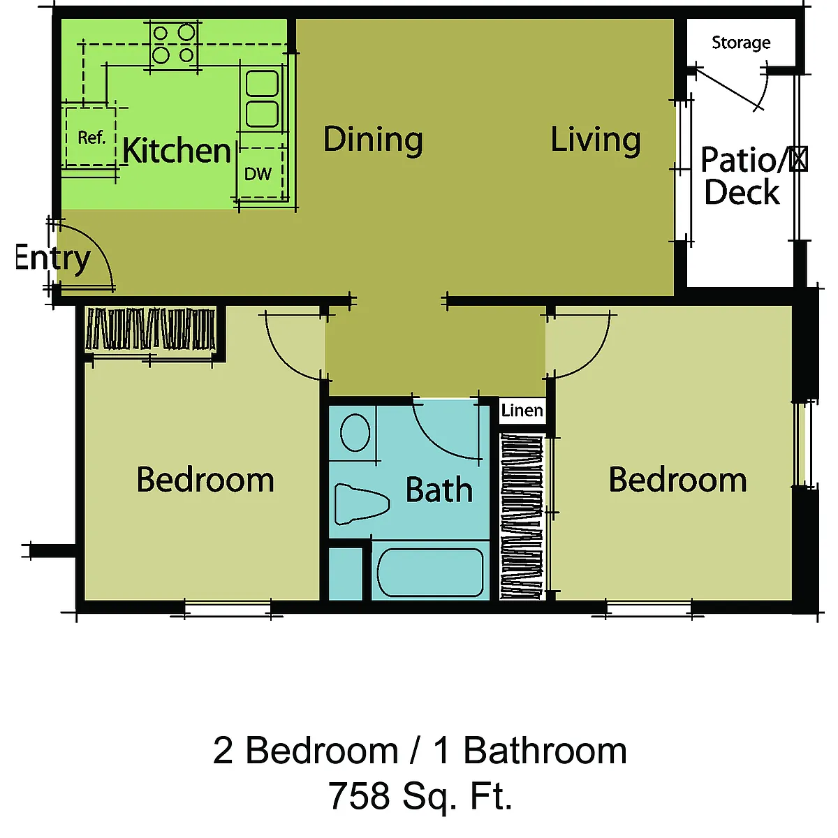 Floor plan 2 Bedrooms