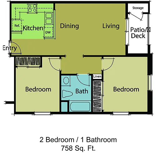 Floor plan 2 Bedrooms