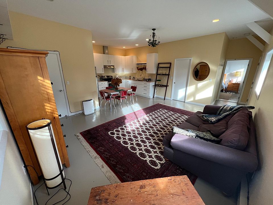 Main living room and kitchen