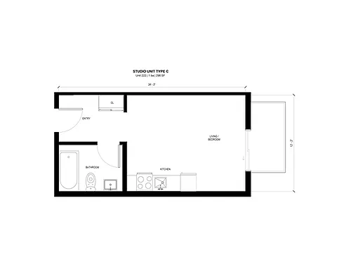 Floor plan Studio_296
