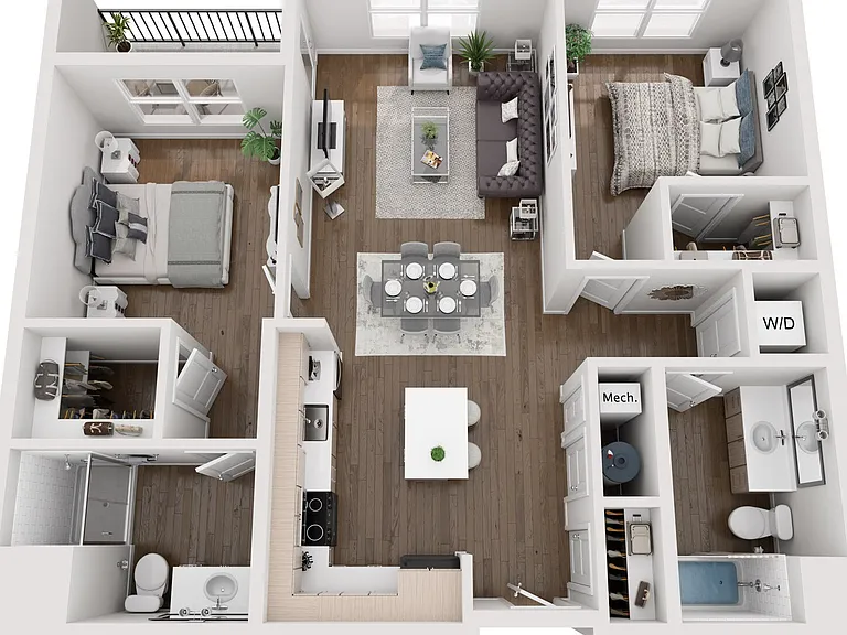 B1 floor plan Aria on the Row