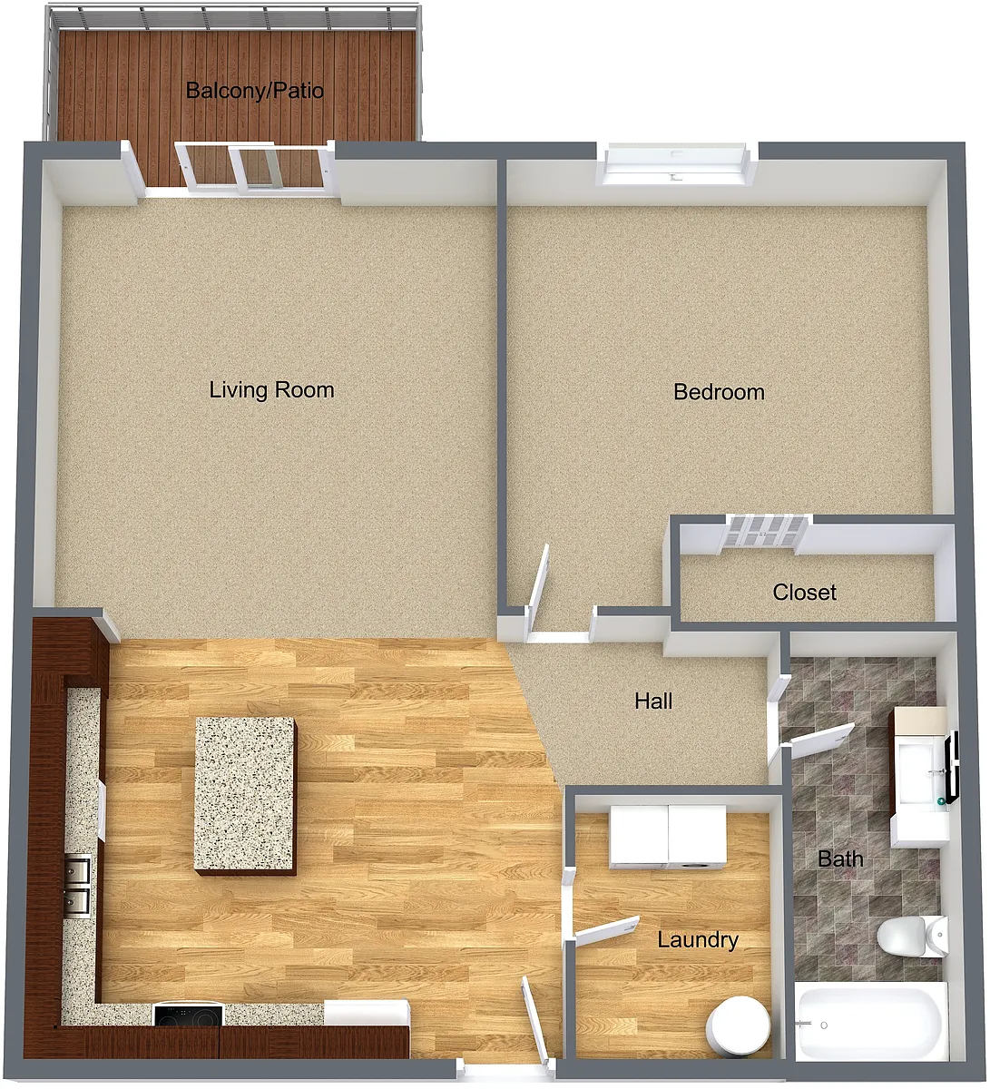 Floor plan One Bedroom