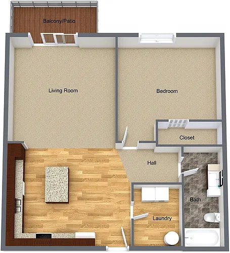 Floor plan One Bedroom