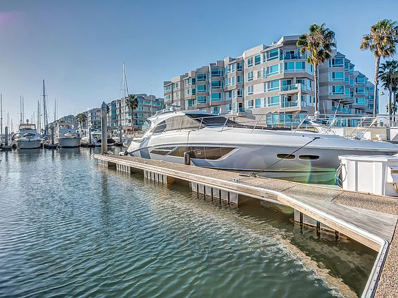 View of Esprit Apartment Homes from the docks