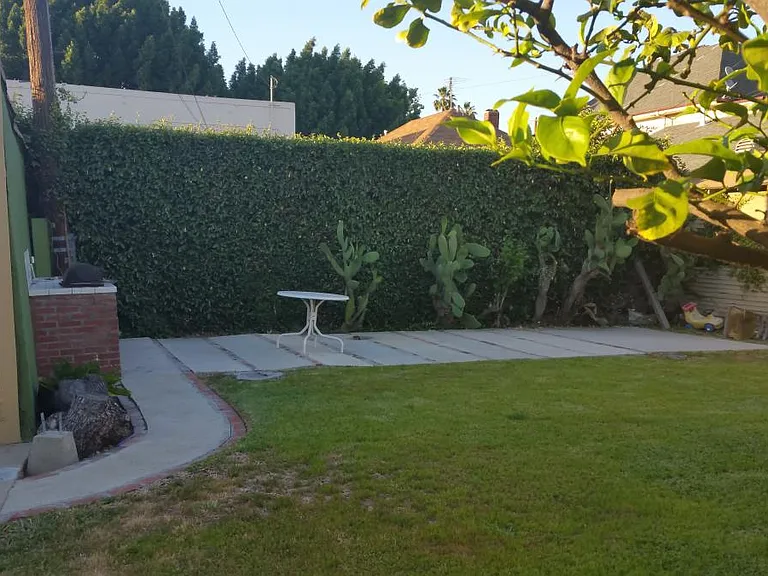 Large Backyard with charcoal grill for those bbq weekends !