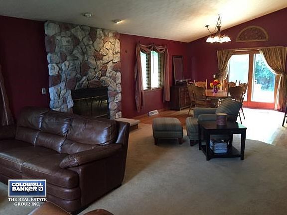 Wood burning fireplace