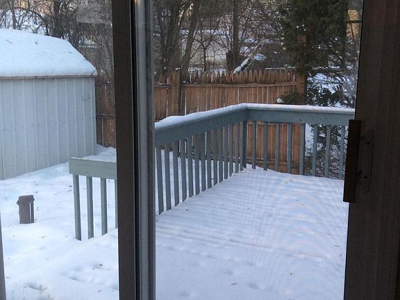 View of back yard from doorwall