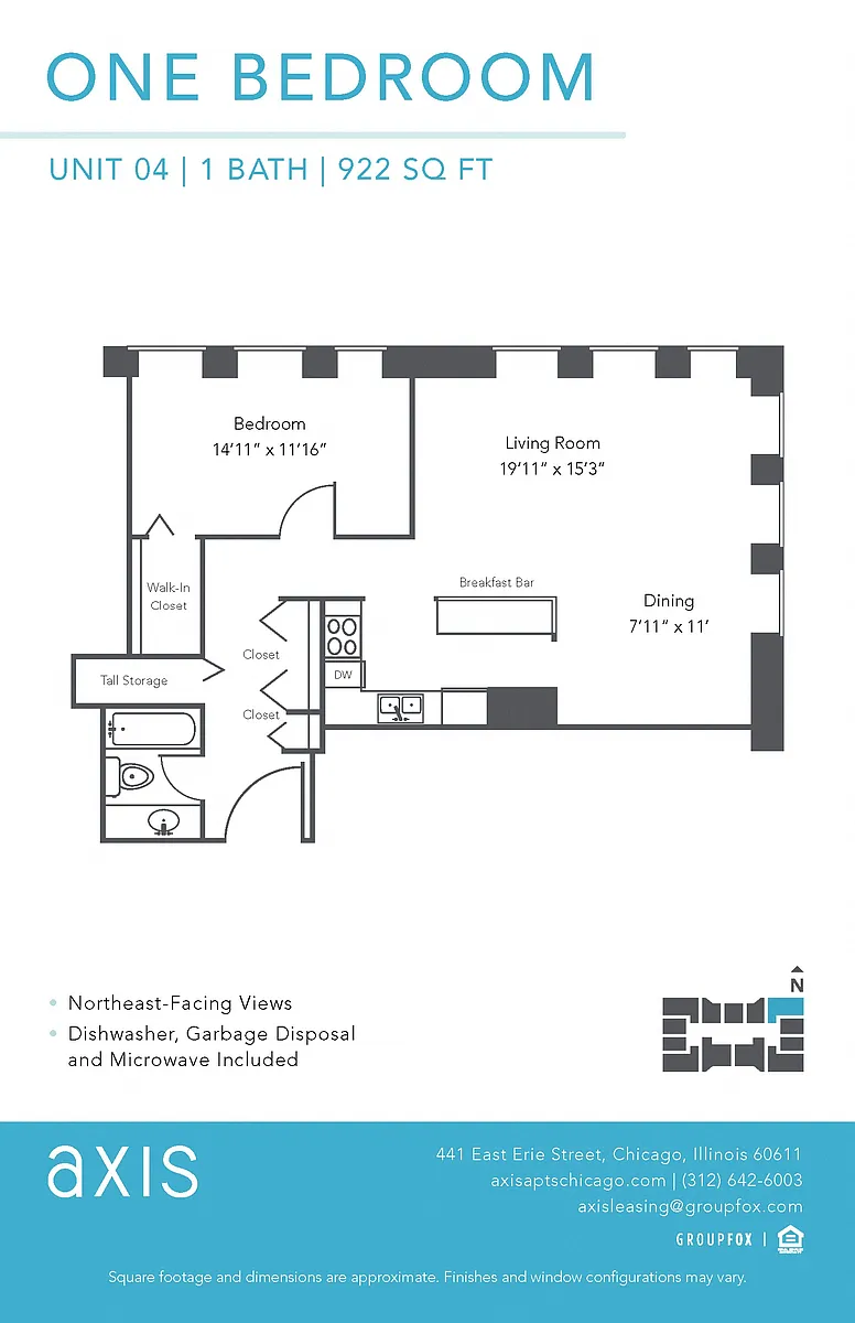 Floor plan One Bedroom