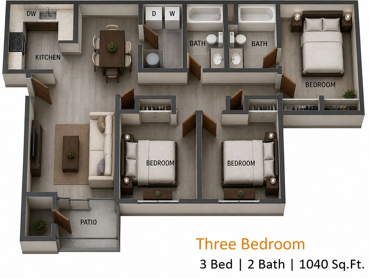 Floor plan 3 Bedroom