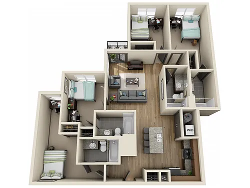Floor plan 4X4D3